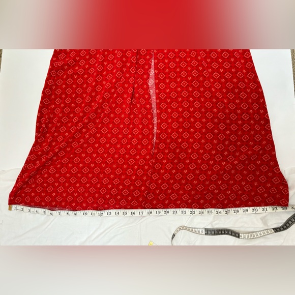 Xhilaration sundress long red XXL embroidered top bohemian tribal geometric maxi - Picture 7 of 16